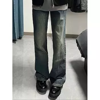 Гонконгские модные мужские летние новые 2024 персонализированные джинсы с буквами в стиле хип-хоп, модные уличные модные красивые брюки Rascal S синий