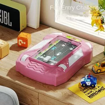 Гоночная игра для детей Гонки через приключения Игра на ладони Игрушки Имитация вождения автомобиля Игрушка Монтессори Fidgets игрушки для взрослых и детей розовый