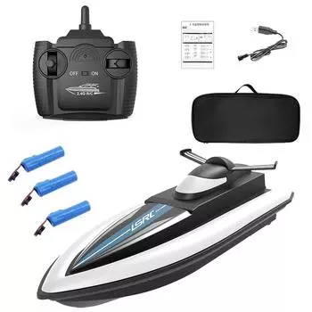 Гоночная лодка RC Speedboat Образовательные принадлежности Электрические лодки Разноцветные Непротекаемые Ударопрочные Развлечения Подарок на день рождения type 1