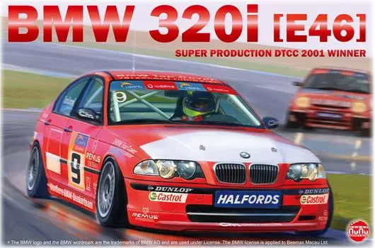 Гоночная серия BMW 320i DTCC 2001 Winner Пластиковая модель PN24007 Platz/NuNu 1/24 красный