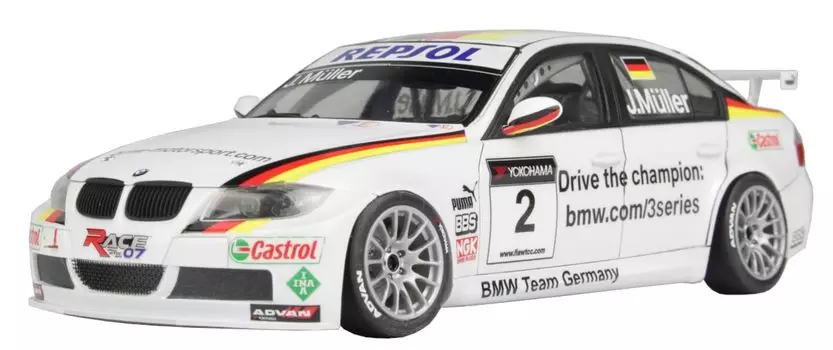 Гоночная серия BMW 320si E90 2008 WTCC Browns Hatch Winner Пластиковая модель PN24037 Platz/NuNu 1/24