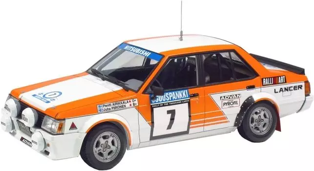 Гоночная серия Mitsubishi Lancer Turbo 1982 1000 Lakes Rally Пластиковая модель PN24018 Platz/NuNu 1/24 (Машина)