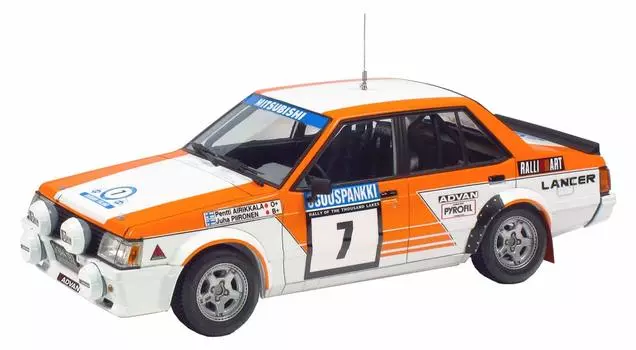 Гоночная серия Mitsubishi Lancer Turbo 1982 1000 Lakes Rally Пластиковая модель PN24018 Platz/NuNu 1/24