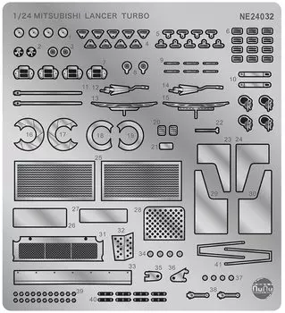 Гоночная серия Mitsubishi Lancer Turbo 1985 Hong Rally Detail Up Parts Пластиковые детали для моделей NE24032 Platz/NuNu 1/24 Kong-Beijing