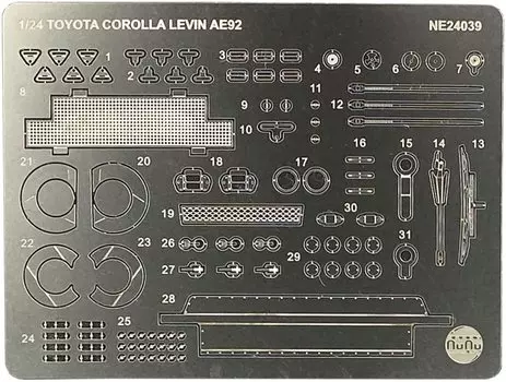 Гоночная серия Toyota Corolla Levin AE92 1989 JTC SUGO Detail Up Parts Пластиковые детали для моделей NE24039 Цвет литья Platts/NuNu 1/24