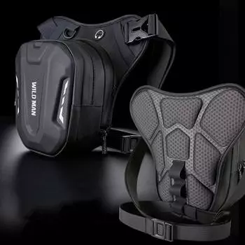 Гоночная сумка Drop Leg Bag для мотоцикла, водонепроницаемая сумка для мужчин и женщин для пешего туризма, скалолазания, велоспорта, рыбалки, верховой езды, путешествий чёрный