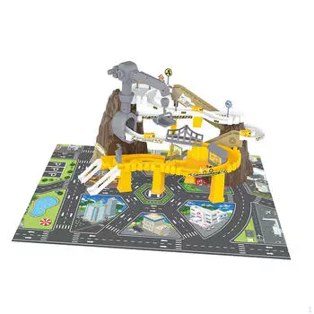 Гоночная трасса Монтессори-игровой автомат для развития мелкой моторики, игровой набор для восхождения на холмы и рельсы синий