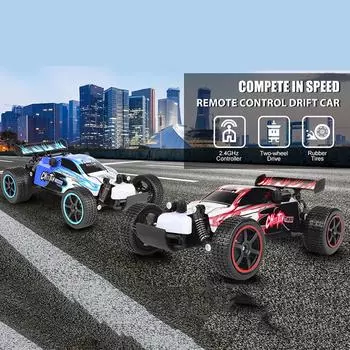 Гоночные машинки на радиоуправлении, 2,4 ГГц, высокоскоростной радиоуправляемый автомобиль с дистанционным управлением 1: 20 гоночных игрушечных машинок с приводом на два колеса, электромобиль, багги для быстрых гонок, автомобиль для хобби One Size зелёны