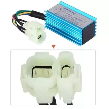 Гоночный AC 6-контактный 2 + 4 разъем CDI Box для вертикального двигателя CG 125cc 150cc 200cc 250cc красный