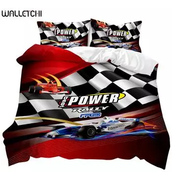 Гоночный пододеяльник для мотоцикла, двойной размер, гоночный автомобиль, соревнования, экстремальные виды спорта, мужской автомобильный полиэстер, чехол для одеяла EU single(135x200cm)