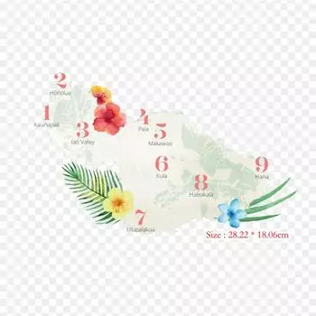 Гонолуа Гавайи Мауи Термопереносная печать виниловые заплатки наклейки для одежды аппликации своими руками моющиеся заплатки