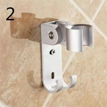 Good adjustable wall mount bathroom hanyu adhesive shower aluminum bracket holder Shower head holder 1 серебряный