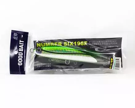 Good Bait Number Six 198F 198mm 71 grams Floating Lure Luring Green (0659)