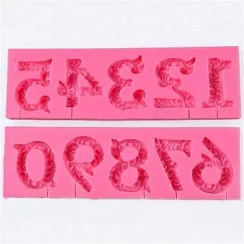 Good diy craft cake mold baking mold baking tools 0-9 lollipop cake decor digital silica gel mold candle mold sugar chocolate home kitchen 1Pc