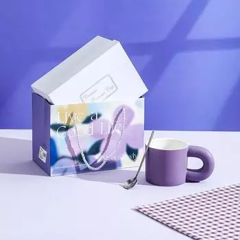 Good Life Ceramic Pang Pang Cup Gift Bag Set Water Cup Coffee Cup Souvenir Mug Event Gifts 301-400ml