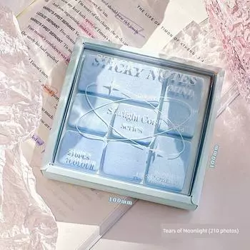 Good-looking Tearable Sticky Stick Label Creative Primary School Student Special Index Stickers Expansion Stickers for Junior High School Students [210] Tears of Moonlight