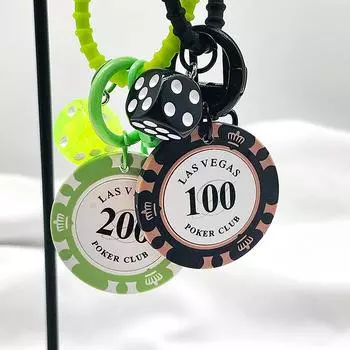 Брелок с фишками удачи, кулон, рюкзак, школьный портфель, модный аксессуар, креативная стратегия, брелок с игральными костями, стильный аксессуар, подарок G