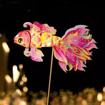 Good Luck Mid-Autumn Festival Lantern Blessings Handheld Goldfish Lantern Cultural Heritage Style2