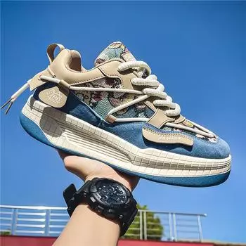 Good Quality 2024 Spring New Men s Casual Shoes Chinese Style Comfortable Sneakers Mixed Color High Top Shoe Lightweight Outdoor 39
