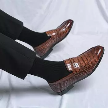 Качественная повседневная кожаная обувь для мужчин в британском стиле, деловая обувь большого размера 48, мужские туфли для торжественных случаев, кожаные свадебные туфли 38 чёрный