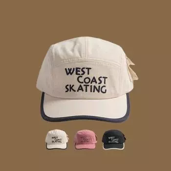 Good quality Internet celebrity personalized pocket baseball cap female face peaked cap summer outdoor sun hat M56-58cm чёрный