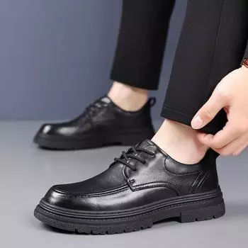 [Good quality shoes] 2025 spring casual men s leather shoes, British trend casual shoes 38