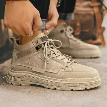 [Good quality shoes] Popular autumn and winter trend men s tooling retro young men s shoes British fashion Martin boots 39