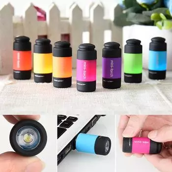 Хороший перезаряжаемый мини-фонарик, водонепроницаемый карманный светодиодный фонарик, брелок USB чёрный