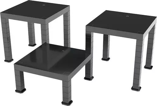 GOOD SMILE COMPANY THE Simple Stand Type Set of 3 Plastic Display Stand Build-on [Black]