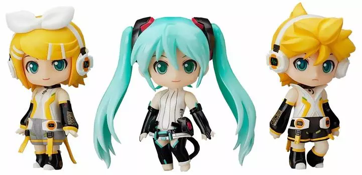 Good Smile Lottery Зимний приз Мику 2012 года C Nendoroid Petit Miku Rin Len Append Set Hatsune Ver.