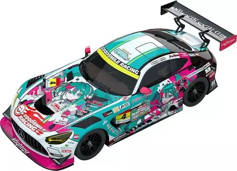Good Smile Racing Hatsune Miku GT Project 143 Good Smile Hatsune Miku AMG 2025 Opening Round Ver. 143 масштаба, окрашенная смолой, готовая миниатюрная машина