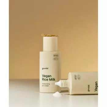 Goodal [2 упаковки] Веганский увлажняющий солнцезащитный крем с рисовым молоком VEGAN RICE SUNCREAM 2EA