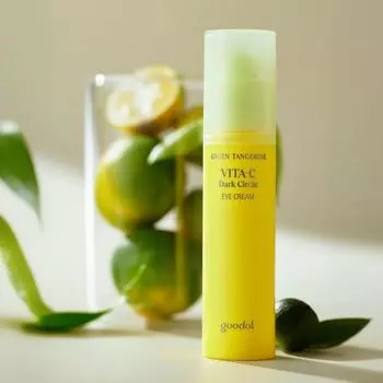 Goodal Green Tangerine Vita C Dark Circle Eye Cream 30 мл, Осветляющий, Увлажняющий, Корейская косметика, Kbeauty, образец