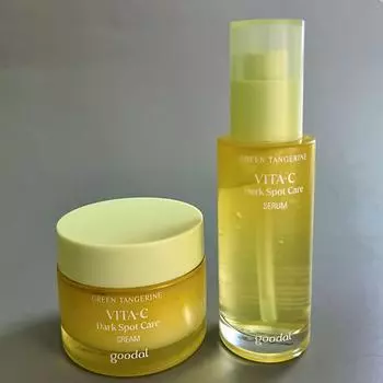 Goodal Green Tangerine Vita C Набор темных пятен: Сыворотка 40мл+Крем 50мл