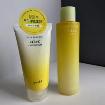 Goodal GREEN TANGERINE VITA-C ОЧИЩАЮЩАЯ ПЕНКА 150мл+ТОНЕР 300мл