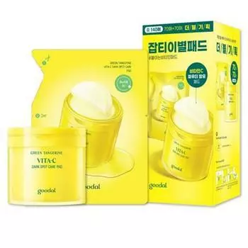 Goodal Green Tangerine Vita-C Подушечки для ухода за темными пятнами 70P (+70P пополнения)