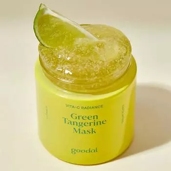 Goodal Green Tangerine Vita C Radiance Mask, Увлажняющая, Kbeauty, корейская косметика, пробник