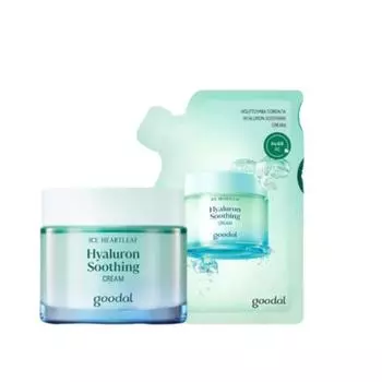Goodal Heartleaf Hyaluron Soothing Cream 75 мл + 75 мл Refill Set