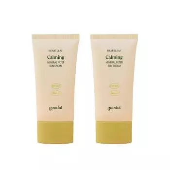 GOODAL Heartleaf Успокаивающий Минеральный Фильтр Солнцезащитный Крем SPF50+ PA++++ 50мл*2шт