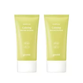 GOODAL Heartleaf Успокаивающий увлажняющий солнцезащитный крем SPF 50+ PA++++ 50 мл*2 шт.