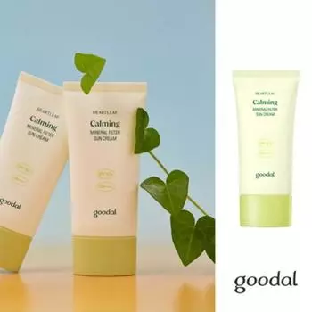 Goodal Houttuynia cordata успокаивающий неорганический солнцезащитный крем SPF50+/PA++++, БЕСПЛАТНО, 1 шт., 50 мл