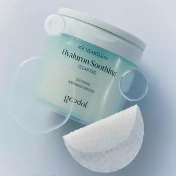 Goodal Ice Heartleaf Hyaluron Успокаивающая прозрачная подушечка 70 шт.