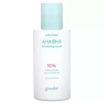 Goodal, Отшелушивающая жидкость с AHA и BHA, яблочная мята, 5,07 жидких унций (150 мл)