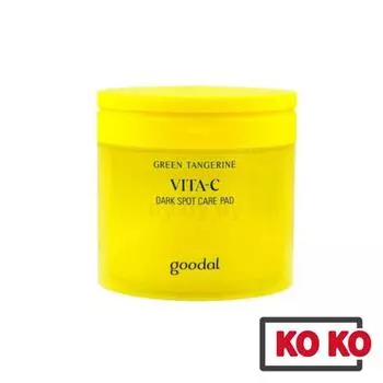 [GOODAL] Зеленый мандарин Vita C тонер Pad Plus (70 листов)