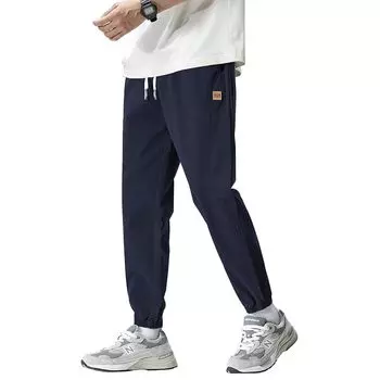 [Goodfeel] брюки саруэль мужские брюки летняя одежда брюки чинос крутые длина 9/4 однотонный цвет регулировка шнурок талия резинка длина до щиколотки популярность