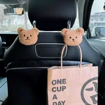 Goodipudi автомобильный большой крюк-медведь, коричневый, 2 шт., корейский автомобильный аксессуар