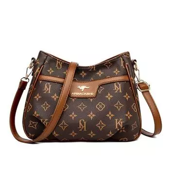 Goods Mom Bag for the Middle-Aged Women s 2025 New Arrival Casual Easiest for Match Large Capacity Shoulder Bag Soft Leather Cow Leather Crossbody Bag KJ Brown style
