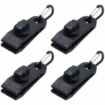 GoodsLand of 4 карабин зажим для брезента автомобильный зажим для водостока палатка зажим для палатки аллигатор крюк карабин соединительные детали кемпинг принадлежности для отдыха на природе [набор и включено]