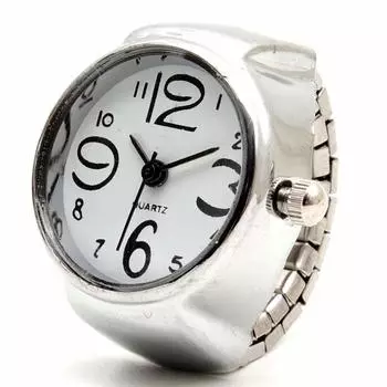 GoodsLand Ring Watch Finger Watch Dial Simple Round Free Size [6color] GD-RINGWT-WH белый