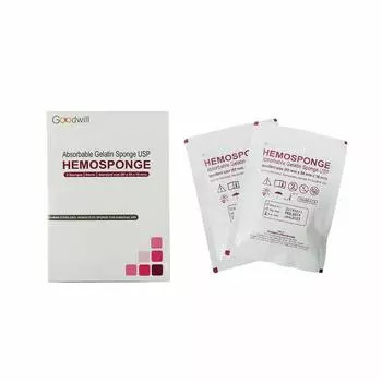 Goodwill Hemosponge 80x50x10 MM Рассасывающаяся желатиновая губка(УПАКОВКА ИЗ 2) - АГС851